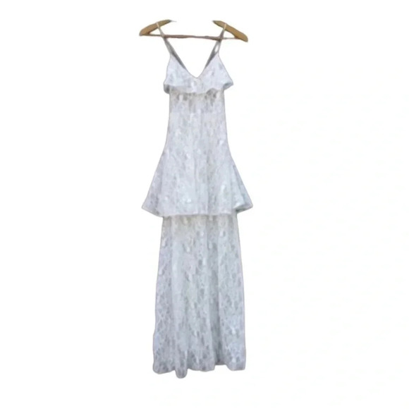 NEW FOR LOVE & LEMONS X JAIME KING NWT
LA ELIZABETH LACE TIERED MAXI DRESS - Picture 4 of 5